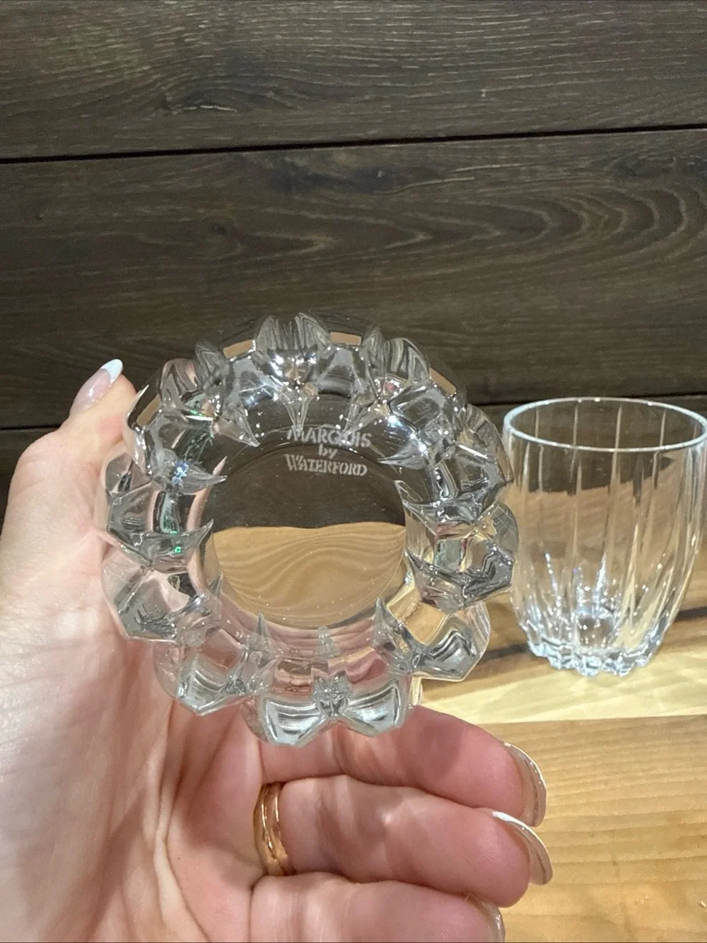 Marquis by Waterford Crystal Clear Ribbed Glass Tumbler Set - Pair